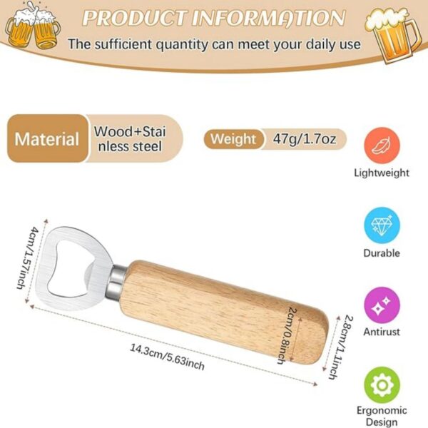 Wood Wine Bottle Opener Item No#30367 - Image 2