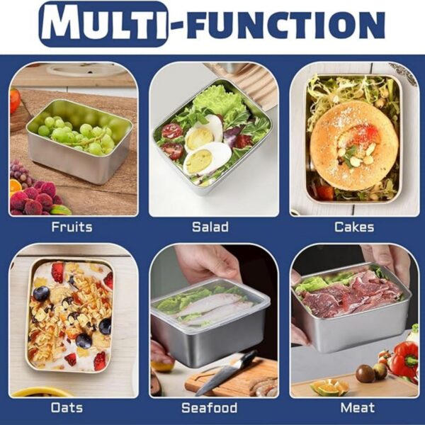 Stainless Steel Food Containers With Lids Item No#30374 - Image 4