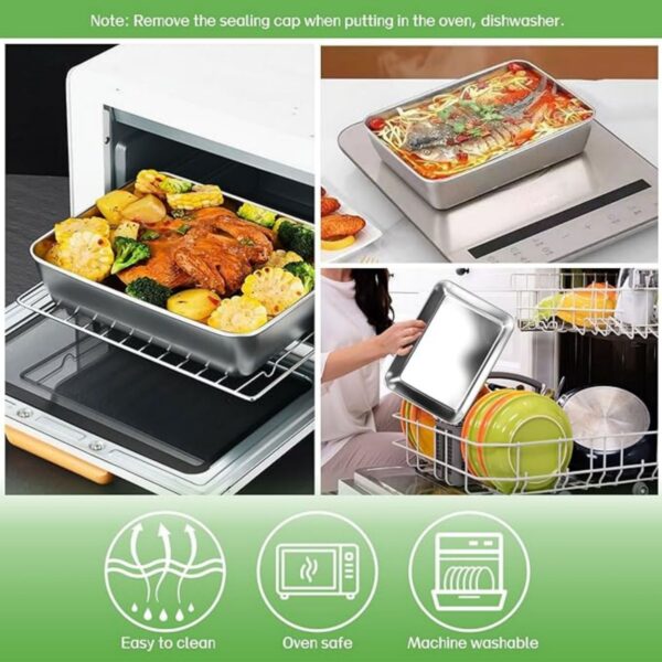 Stainless Steel Food Containers With Lids Item No#30375 - Image 5