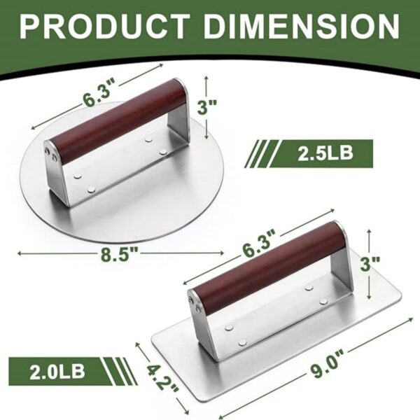 Stainless Steel Burger Press Item No#30384 - Image 2