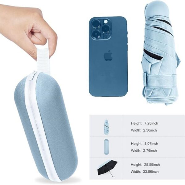Cloudia Small Mini Umbrella With Case Item No#30389 - Image 3