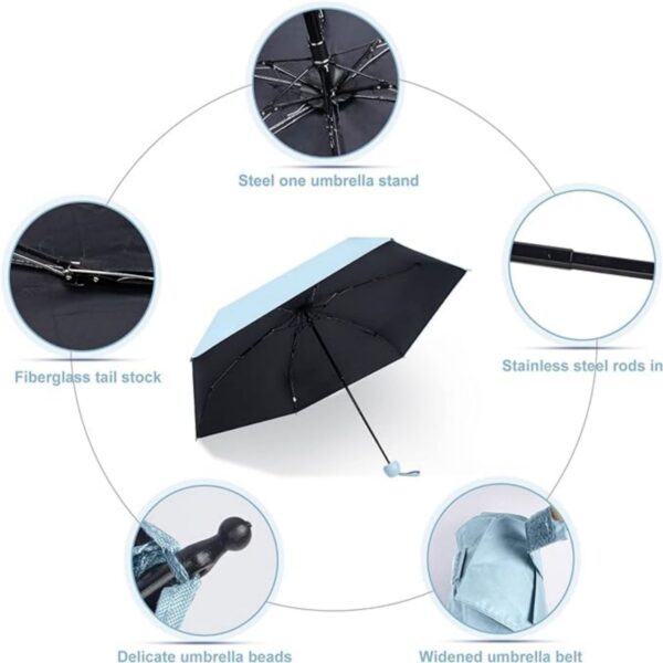 Cloudia Small Mini Umbrella With Case Item No#30389 - Image 5