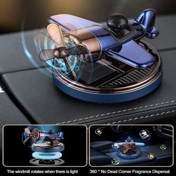 Car Fragrance Diffuser Creative Solar Energy Aircraft Item No#30405 - Image 3