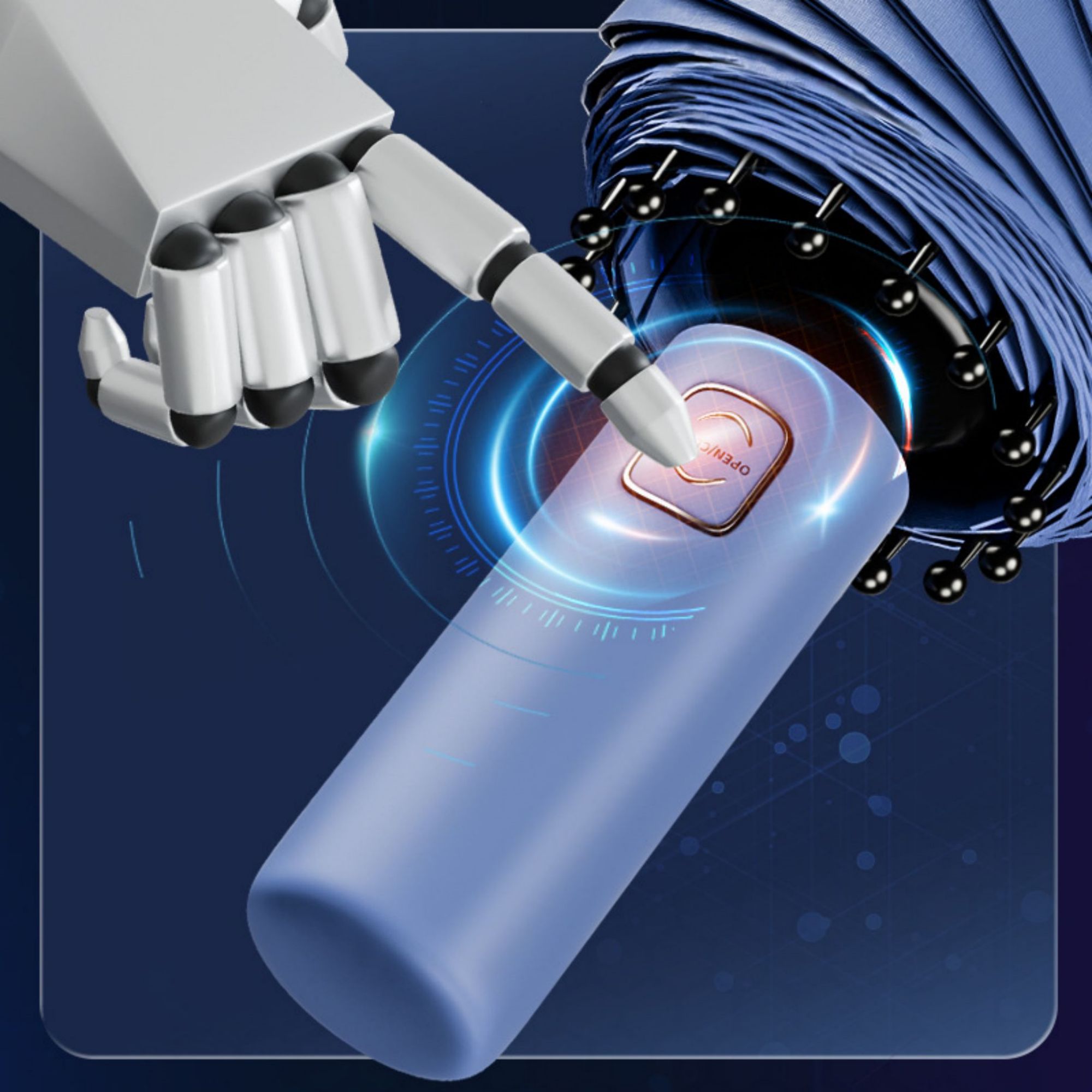 Automatic Compact Umbrella For Rain Sun And Wind Item No#30414 - Image 2