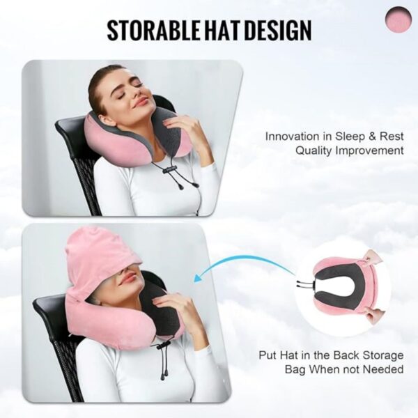 Neck Pillow For Travel With Hood Item No#30427 - Image 3