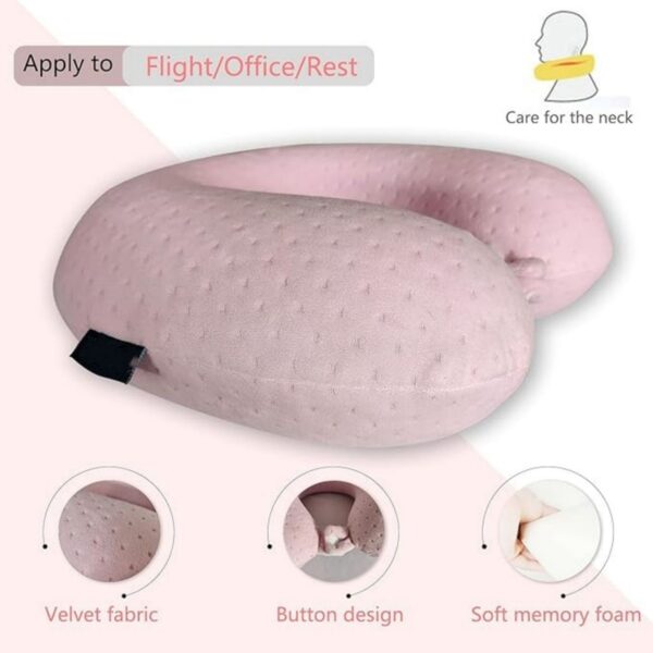 Pink Comfortable U Shape Memory Foam Pillows Item No#30428 - Image 3