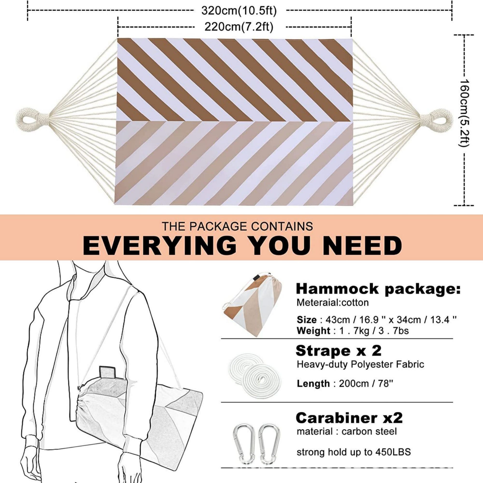 Portable Hammock With Travel Bag Item No#30435 - Image 3