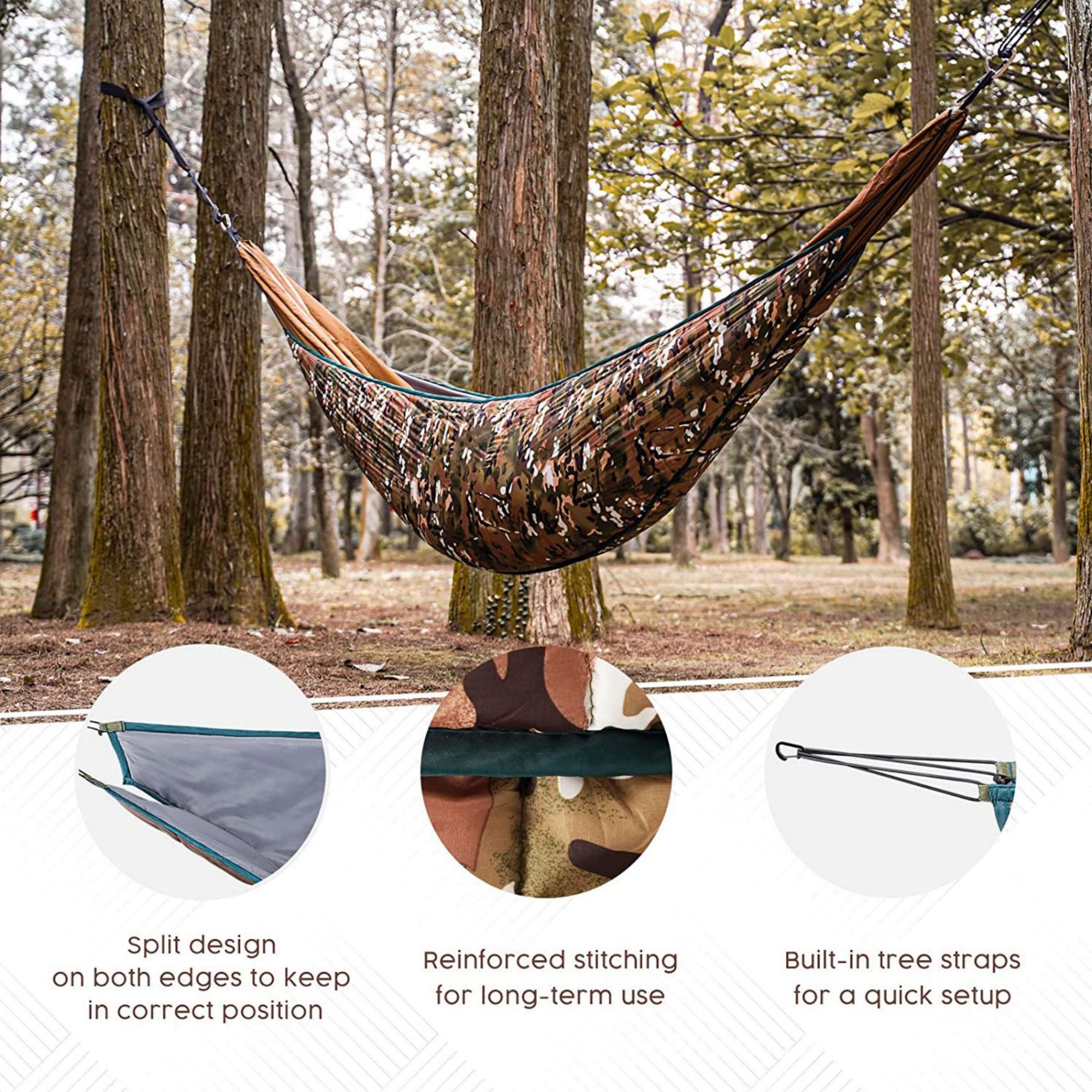 Comfortable Fabric Hammock With Tree Straps Item No#30436 - Image 4