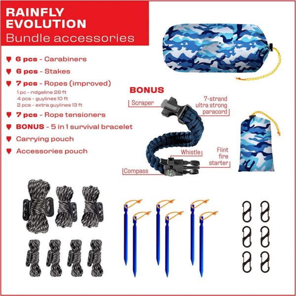 Hammock Rain Fly Camping Tarp Item No#30452 - Image 2