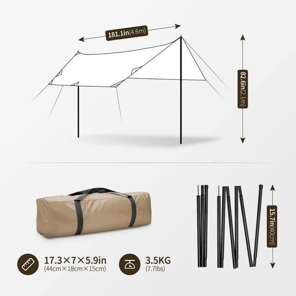 Hexagon Hammock Rain Fly Item No#30458 - Image 2