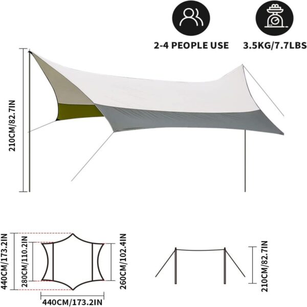 Portable Large Camping Tarp Item No#30459 - Image 2