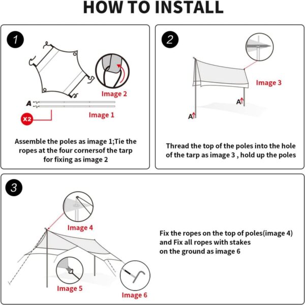 Portable Large Camping Tarp Item No#30459 - Image 3