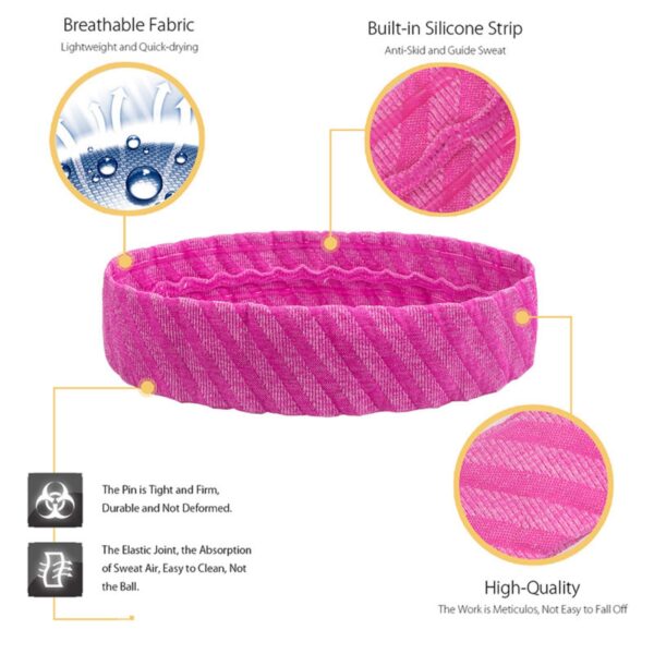 Sweatband Headbands For Running Item No#30466 - Image 3