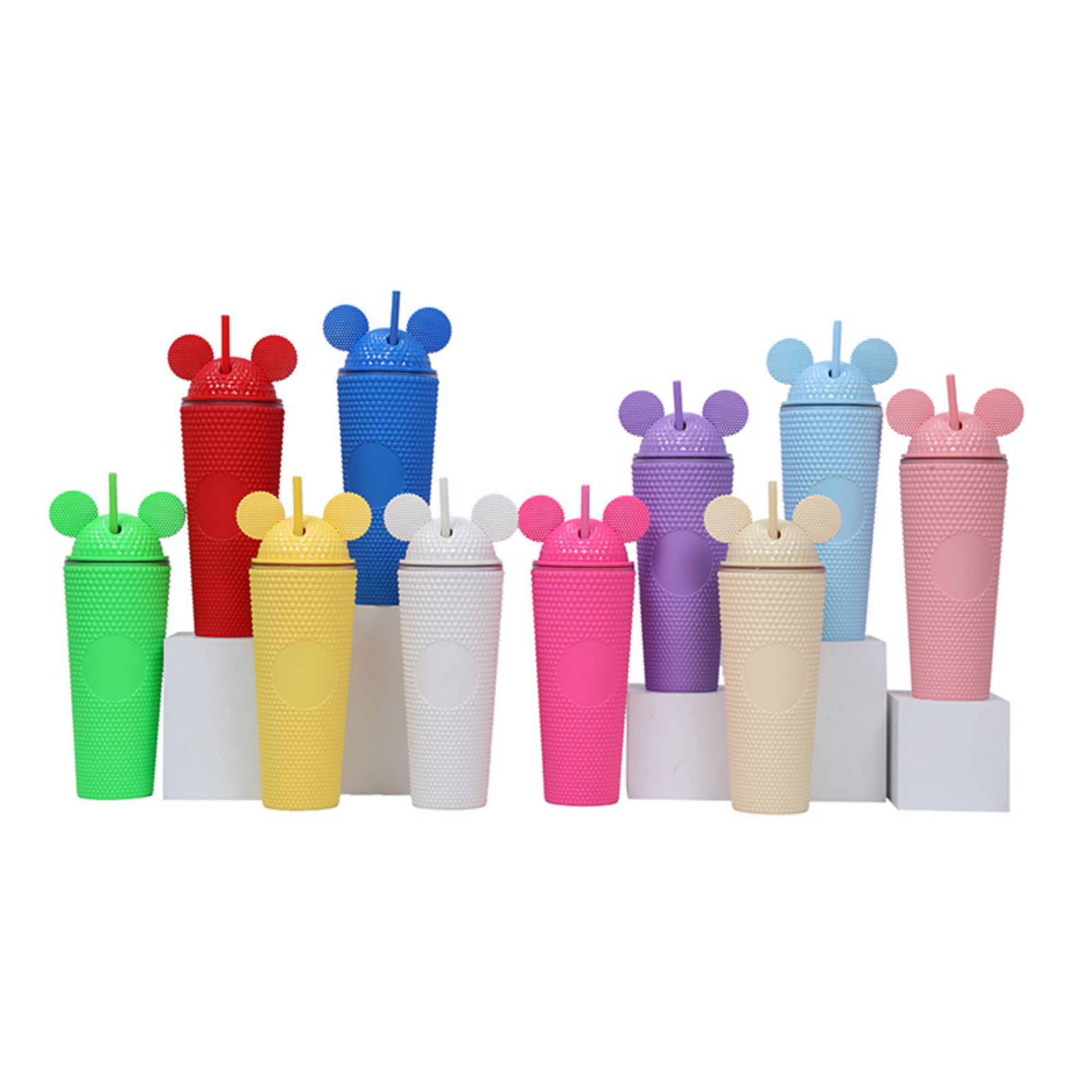 24Oz Solid Durian Cup With Cat Earmuffs Item No#30487