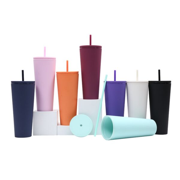 26Oz Large Capacity Double-Layer Straw Cup Item No#30502