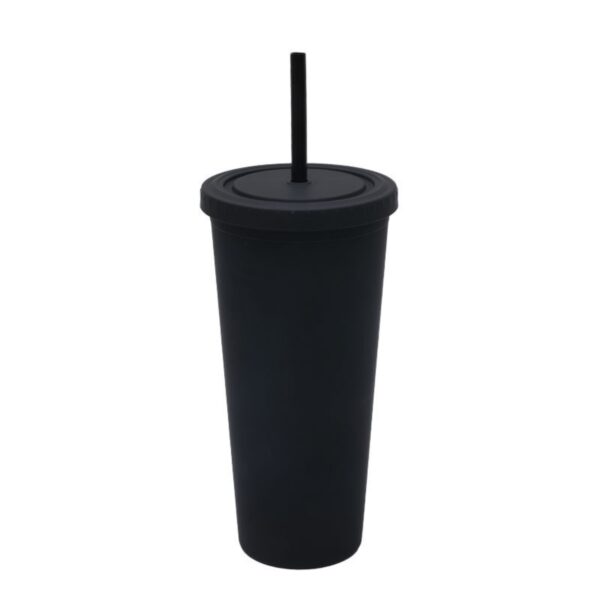 24Oz Double-Layer Frosted Straw Cup Item No#30506 - Image 4