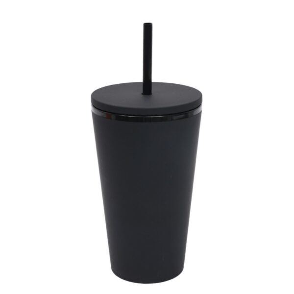 16Oz Double-Layer Frosted Straw Cup Item No#30507 - Image 2