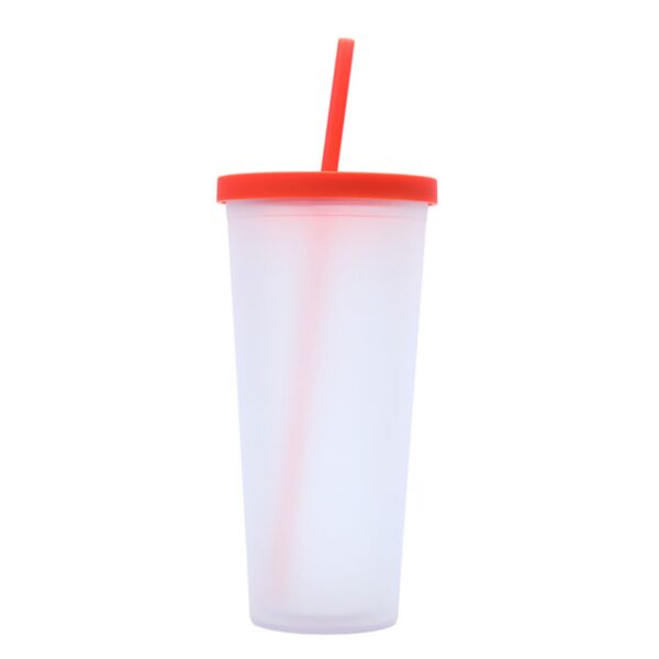 24Oz Frosted Double-Layer Straw Cup Item No#30512 - Image 3