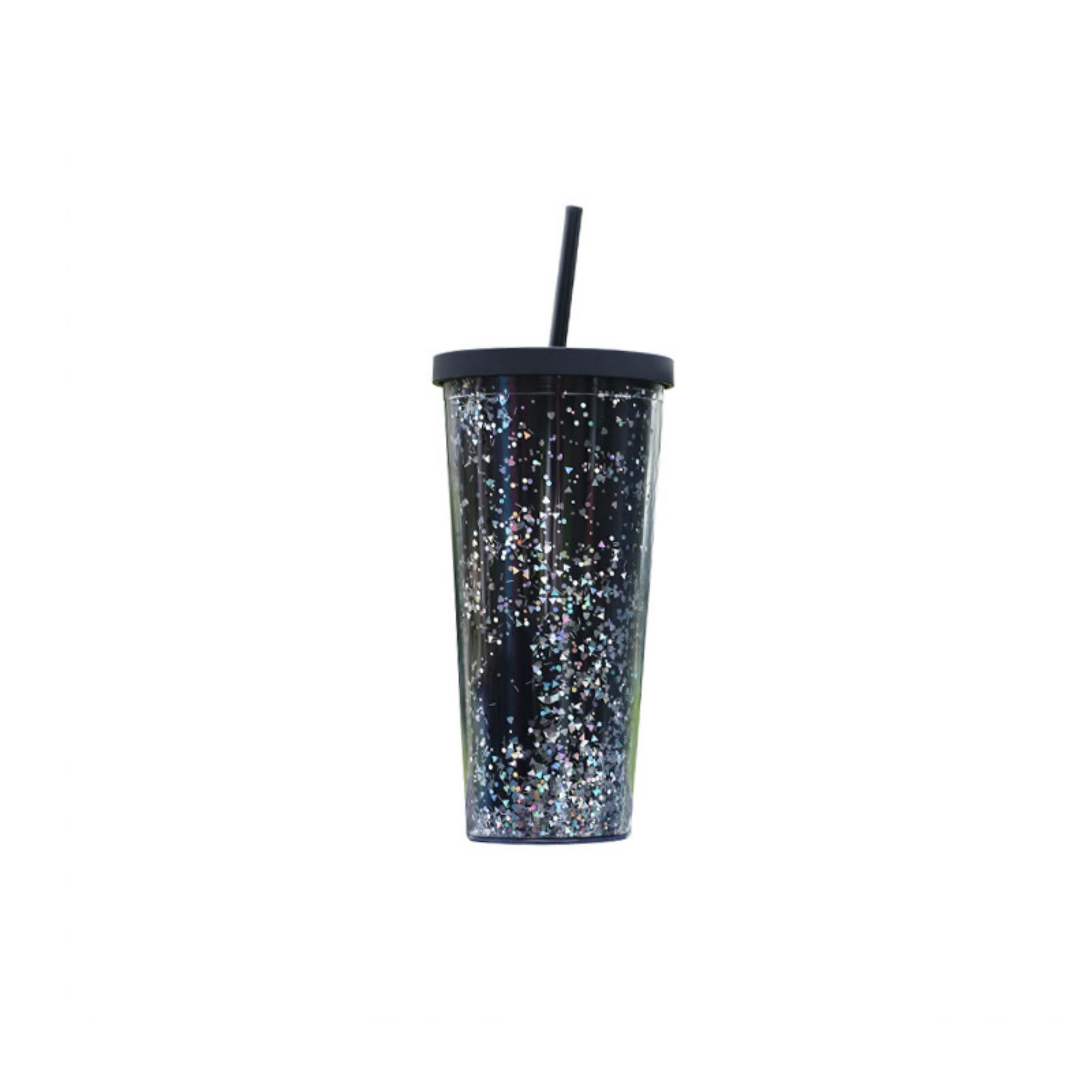 24Oz Mixed Sequin Straw Cup Item No#30513 - Image 3