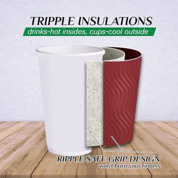 50 Pack 16 Oz Disposable Paper Cups Item No#30530 - Image 3