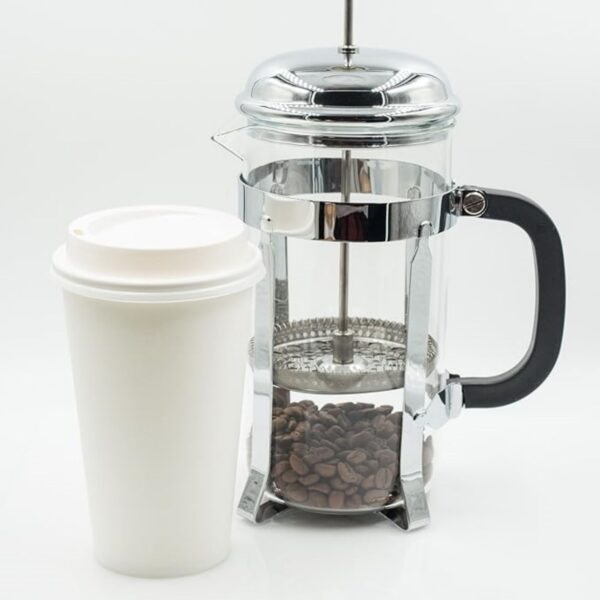 50 Pack 16 Oz Disposable Paper Cups With Lids Item No#30532 - Image 3