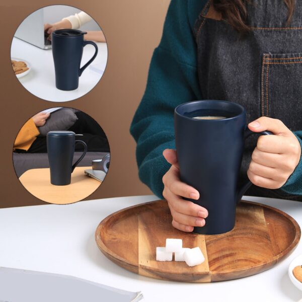 16Oz Large Size Ceramic Mug With Wide Loop Handle Item No#30540 - Image 3