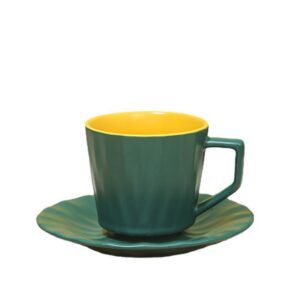 8Oz European Ceramic Mug With Tray Item No#30542