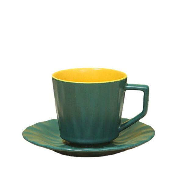 8Oz European Ceramic Mug With Tray Item No#30542