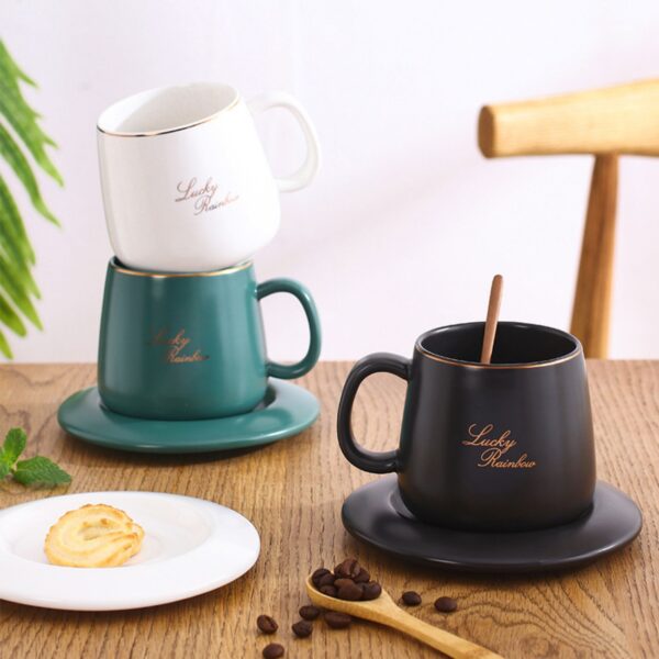 14Oz Ceramic Mug With Tray Item No#30544 - Image 2