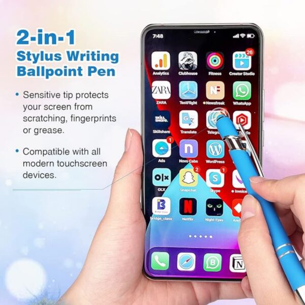 2-In-1 Stylus Retractable Ballpoint Pen With Stylus Tip Item No#30568 - Image 5