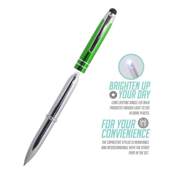 3-In-1 Multi-Function Capacitive Ballpoint Pen With Led Flashlight Item No#30576 - Image 3