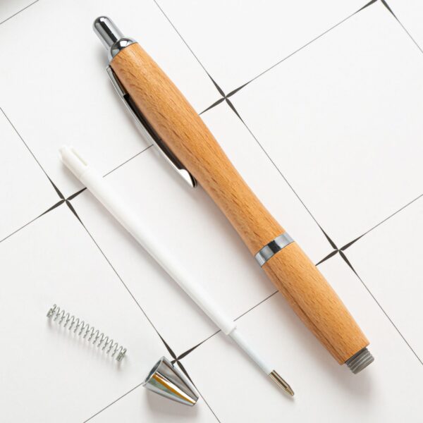 Bamboo Retractable Ballpoint Pen Item No#30577 - Image 3