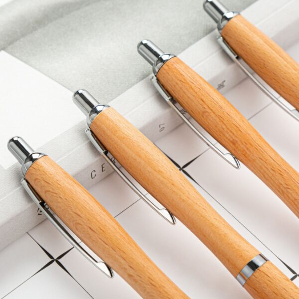 Bamboo Retractable Ballpoint Pen Item No#30577 - Image 4