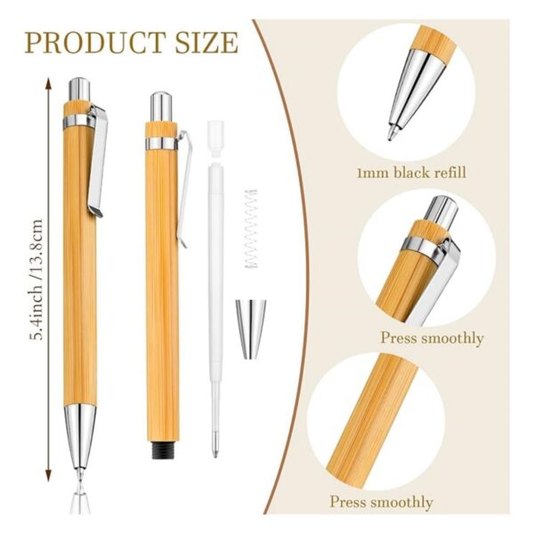 Bamboo Retractable Ballpoint Pen Item No#30578 - Image 2