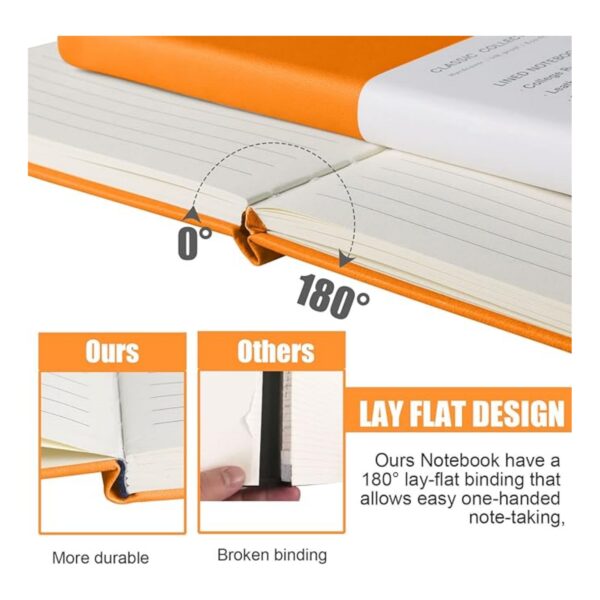 8.3"X5.7" 160 Pages Hardcover Lined Journal Notebook Item No#30589 - Image 6