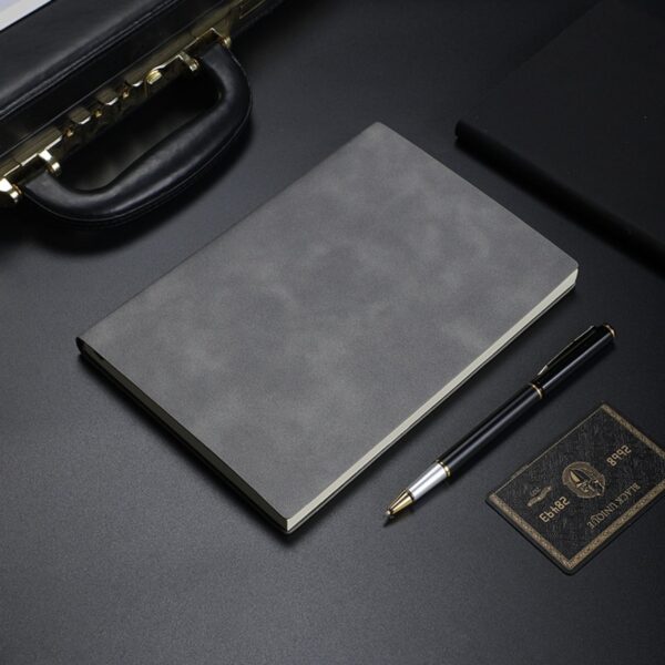 5.8"X8.3" 200 Pages Classic Notebook With Leather Cover Item No#30594 - Image 4