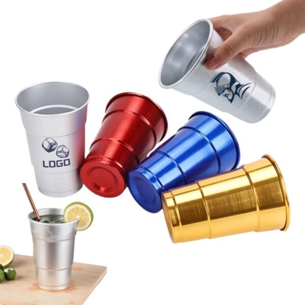 16 Oz Aluminum Beverage Tumbler Stadium Cup Item No#30595