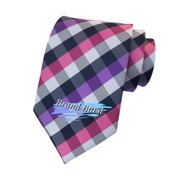 Micro Checkered Striped Ties Item No#30610 - Image 3