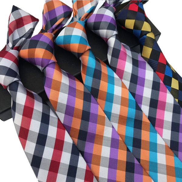 Micro Checkered Striped Ties Item No#30610 - Image 7