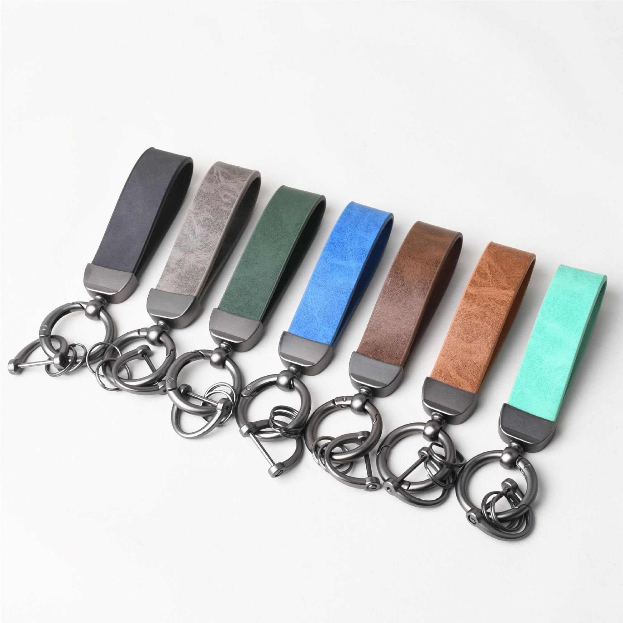 Leather Key Chain Holder With Anti-Lost D-Ring Item No#30616 - Image 4
