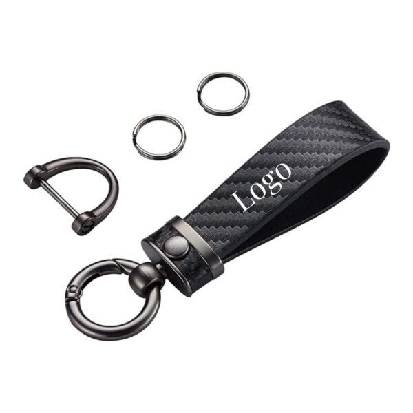 Carbon Fiber Style Car Keychain Item No#30622