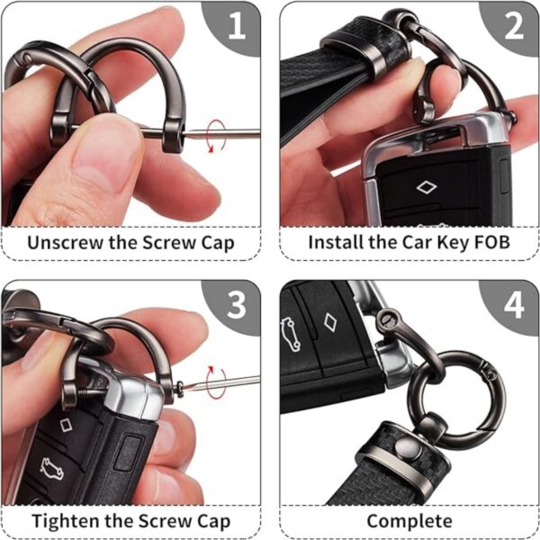 Carbon Fiber Style Car Keychain Item No#30622 - Image 3
