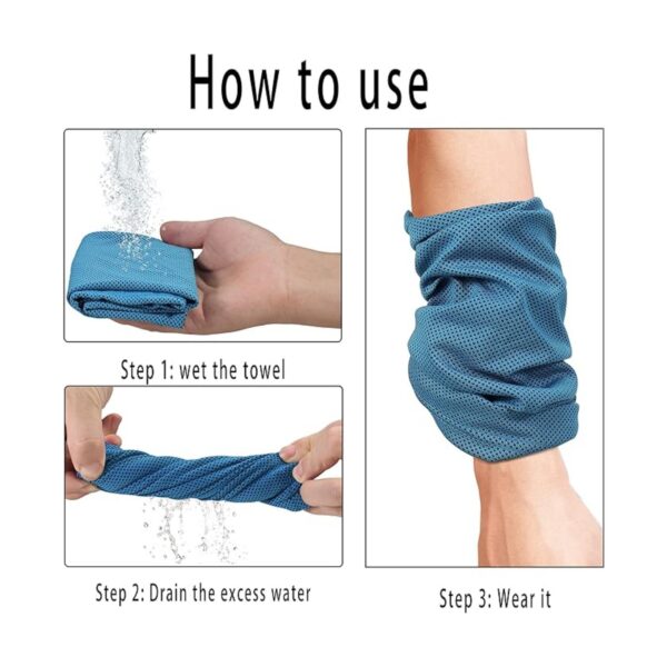 Microfiber Cooling Sleeve Towels For Wrist Neck And Face Item No#30627 - Image 4
