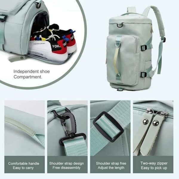 Sports Gym Bag With Wet Pocket & Shoes Compartment Item No#30658 - Image 4