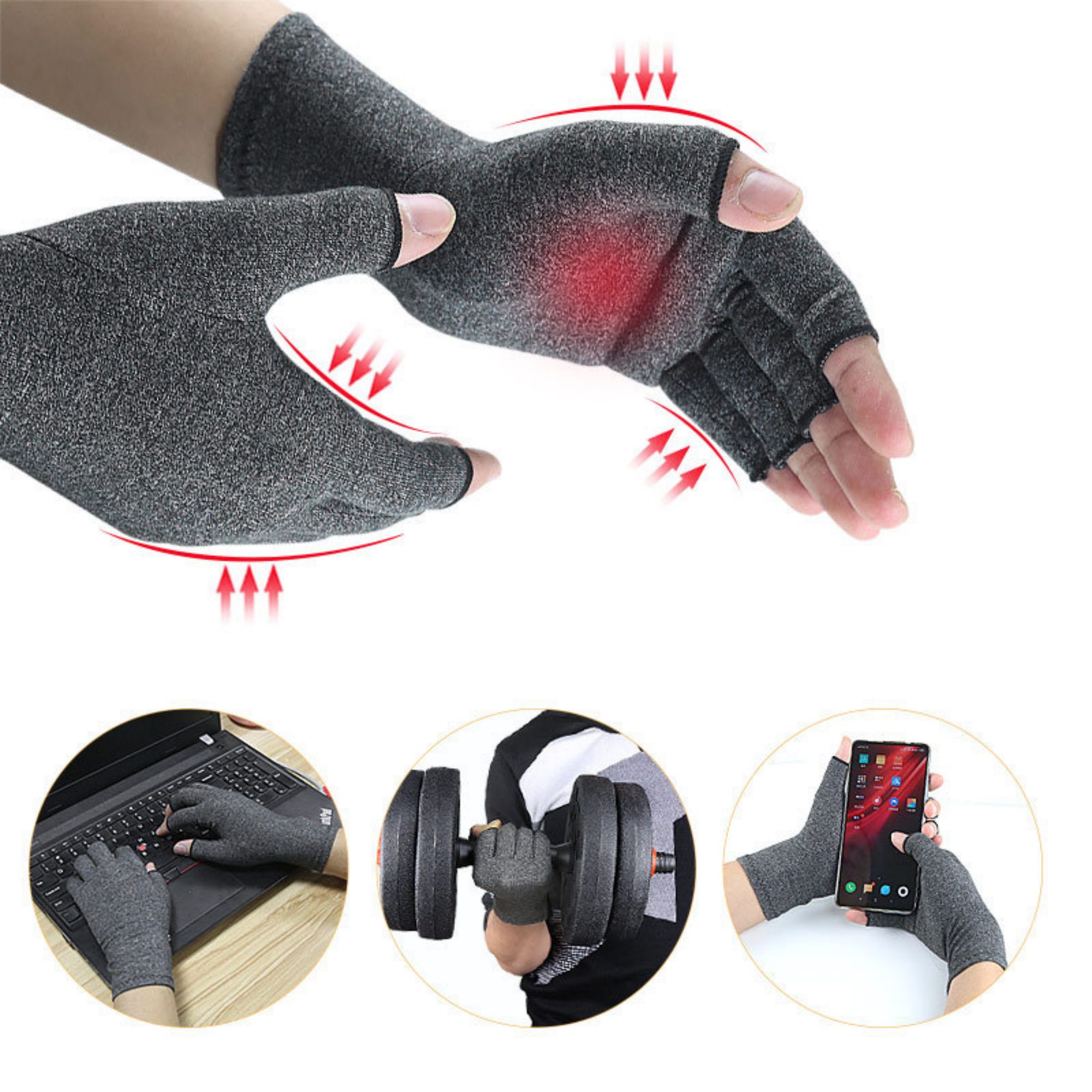 Conpression Gloves For Women And Men Item No#30659 - Image 4