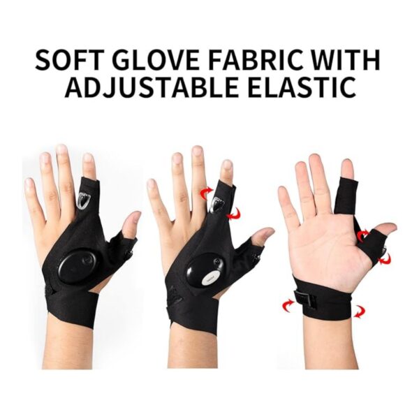 Led Flashlight Breathable And Lightweight Glove Item No#30668 - Image 3