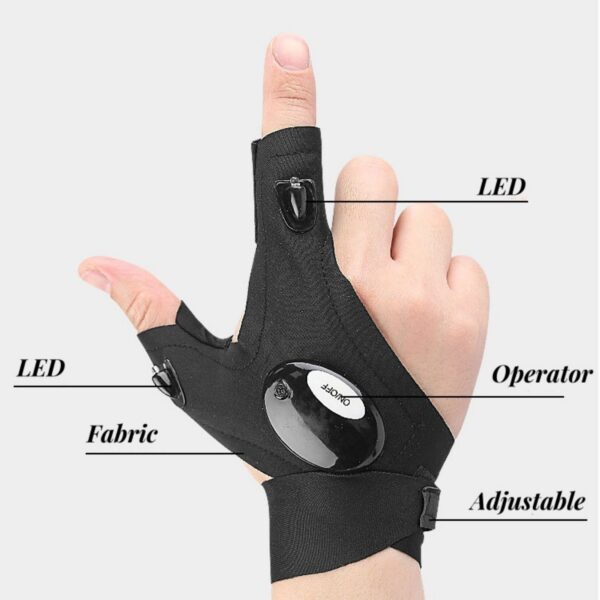 Led Flashlight Breathable And Lightweight Glove Item No#30668 - Image 4
