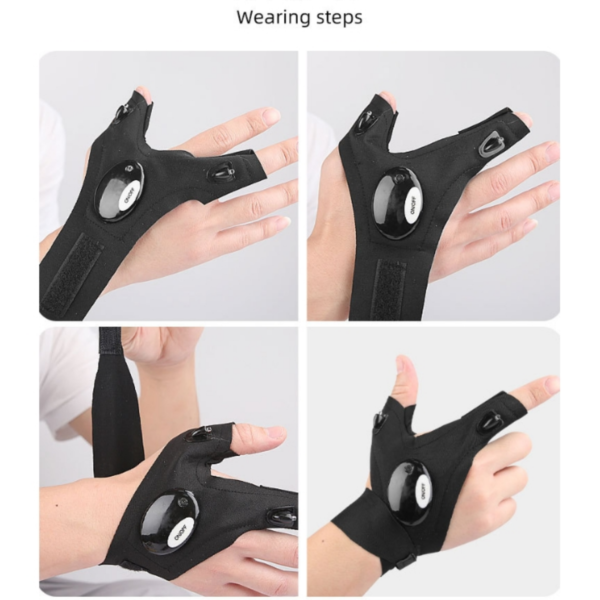 Led Flashlight Breathable And Lightweight Glove Item No#30668 - Image 5