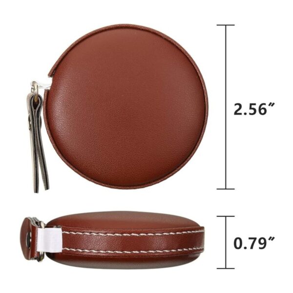 Leather Retractable Tape Measuring Dual Sided 60 Inch/1.5 M Item No#30680 - Image 2