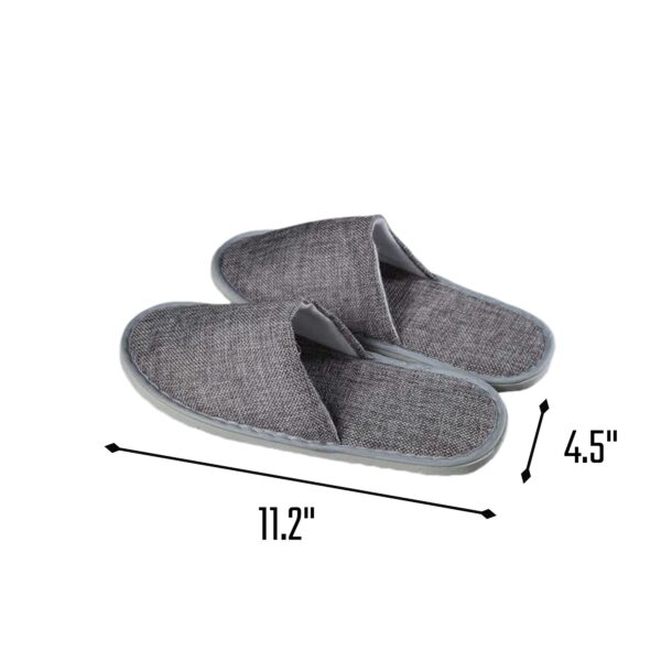 Linen Closed Toe Slippers Item No#30682 - Image 2